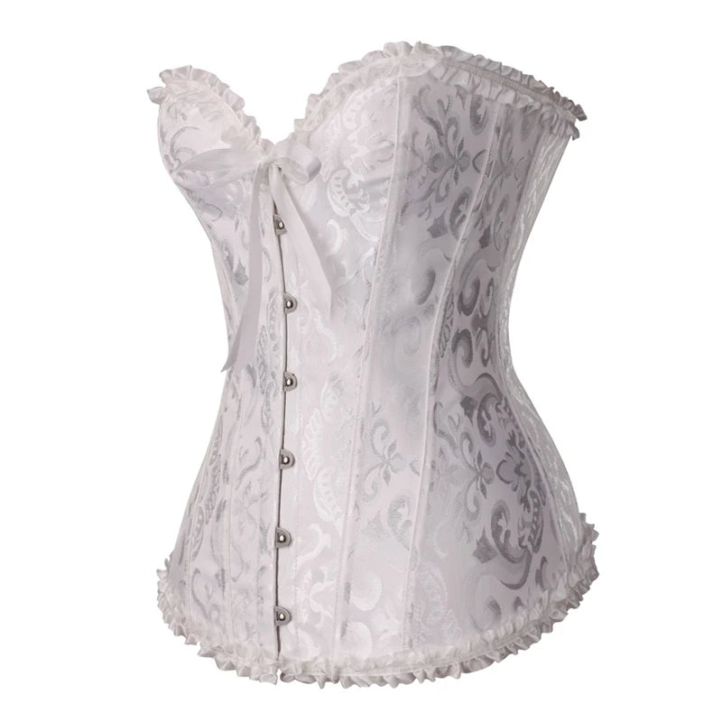 Plus Size Push Up Faux Leather Corset