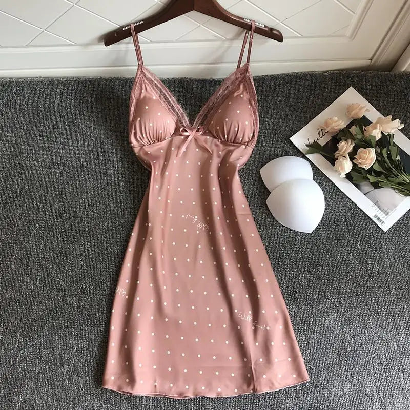 Blush Dot Kimono Wedding Sleepwear Set