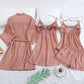 Blush Dot Kimono Wedding Sleepwear Set