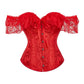 Shoulder Straps Steel Boned Corset With Puff Sleeves